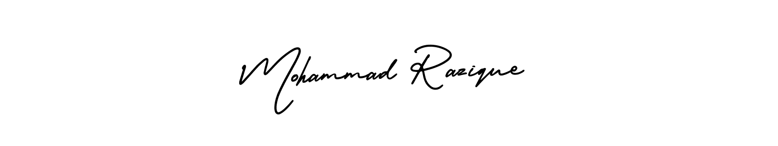Also You can easily find your signature by using the search form. We will create Mohammad Razique name handwritten signature images for you free of cost using AmerikaSignatureDemo-Regular sign style. Mohammad Razique signature style 3 images and pictures png