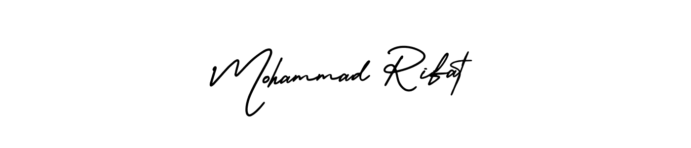 AmerikaSignatureDemo-Regular is a professional signature style that is perfect for those who want to add a touch of class to their signature. It is also a great choice for those who want to make their signature more unique. Get Mohammad Rifat name to fancy signature for free. Mohammad Rifat signature style 3 images and pictures png