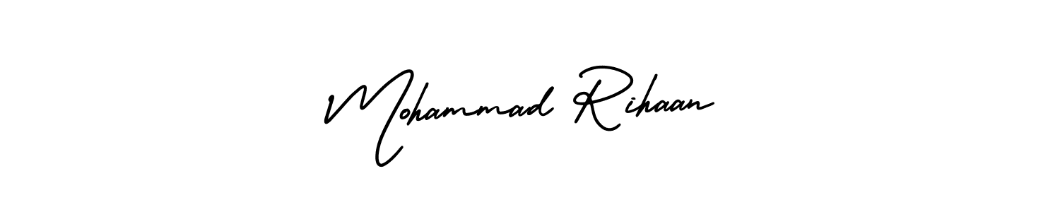 Best and Professional Signature Style for Mohammad Rihaan. AmerikaSignatureDemo-Regular Best Signature Style Collection. Mohammad Rihaan signature style 3 images and pictures png