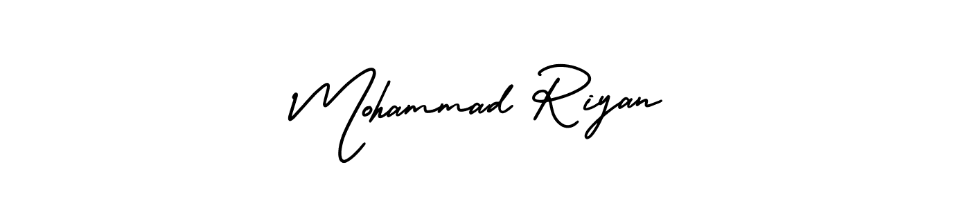 It looks lik you need a new signature style for name Mohammad Riyan. Design unique handwritten (AmerikaSignatureDemo-Regular) signature with our free signature maker in just a few clicks. Mohammad Riyan signature style 3 images and pictures png