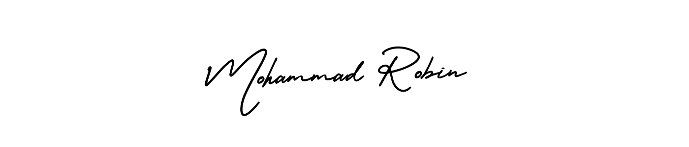 Mohammad Robin stylish signature style. Best Handwritten Sign (AmerikaSignatureDemo-Regular) for my name. Handwritten Signature Collection Ideas for my name Mohammad Robin. Mohammad Robin signature style 3 images and pictures png