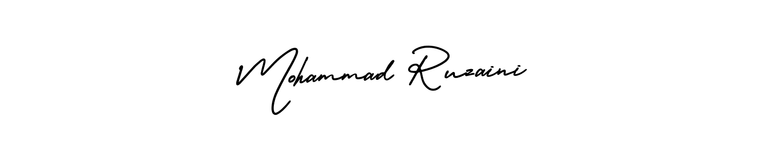 Make a beautiful signature design for name Mohammad Ruzaini. With this signature (AmerikaSignatureDemo-Regular) style, you can create a handwritten signature for free. Mohammad Ruzaini signature style 3 images and pictures png