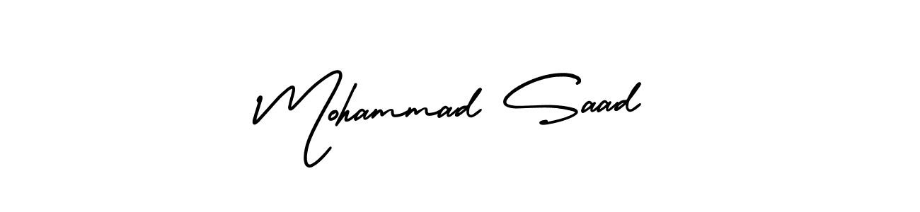 Mohammad Saad stylish signature style. Best Handwritten Sign (AmerikaSignatureDemo-Regular) for my name. Handwritten Signature Collection Ideas for my name Mohammad Saad. Mohammad Saad signature style 3 images and pictures png
