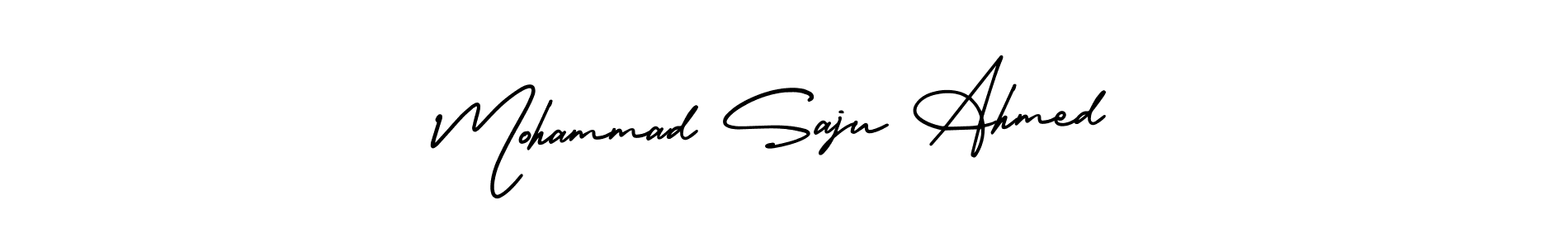 Also You can easily find your signature by using the search form. We will create Mohammad Saju Ahmed name handwritten signature images for you free of cost using AmerikaSignatureDemo-Regular sign style. Mohammad Saju Ahmed signature style 3 images and pictures png