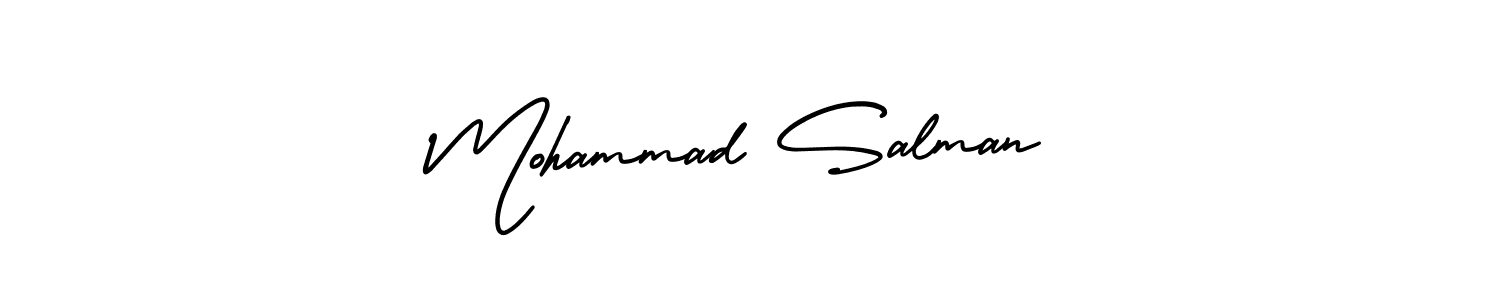 AmerikaSignatureDemo-Regular is a professional signature style that is perfect for those who want to add a touch of class to their signature. It is also a great choice for those who want to make their signature more unique. Get Mohammad Salman name to fancy signature for free. Mohammad Salman signature style 3 images and pictures png