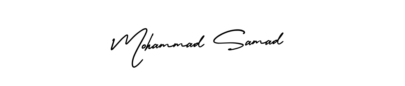 Similarly AmerikaSignatureDemo-Regular is the best handwritten signature design. Signature creator online .You can use it as an online autograph creator for name Mohammad Samad. Mohammad Samad signature style 3 images and pictures png