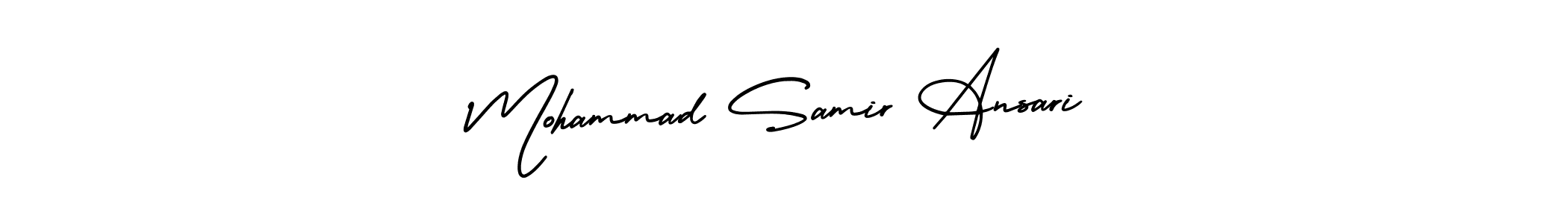 The best way (AmerikaSignatureDemo-Regular) to make a short signature is to pick only two or three words in your name. The name Mohammad Samir Ansari include a total of six letters. For converting this name. Mohammad Samir Ansari signature style 3 images and pictures png