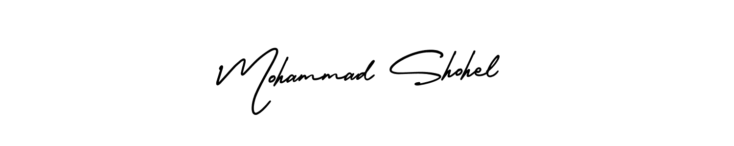 You should practise on your own different ways (AmerikaSignatureDemo-Regular) to write your name (Mohammad Shohel) in signature. don't let someone else do it for you. Mohammad Shohel signature style 3 images and pictures png