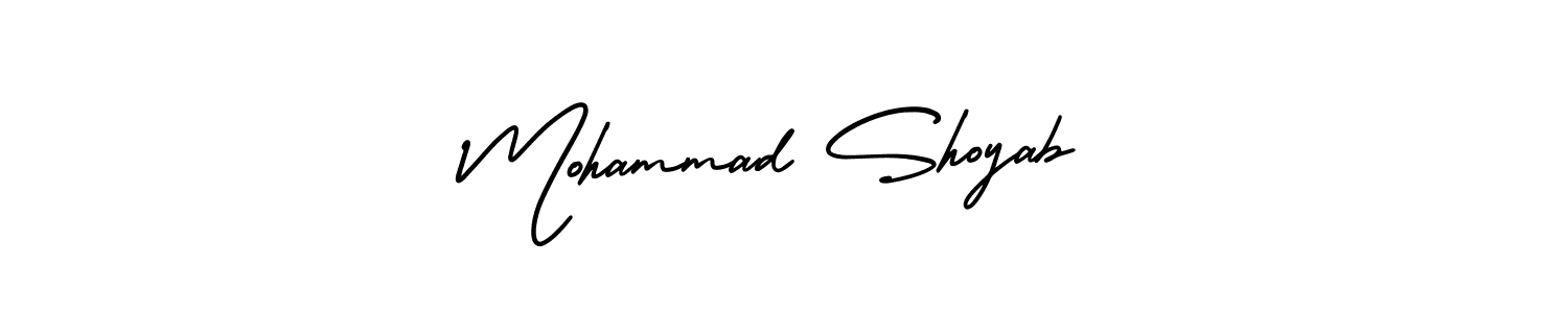 if you are searching for the best signature style for your name Mohammad Shoyab. so please give up your signature search. here we have designed multiple signature styles  using AmerikaSignatureDemo-Regular. Mohammad Shoyab signature style 3 images and pictures png