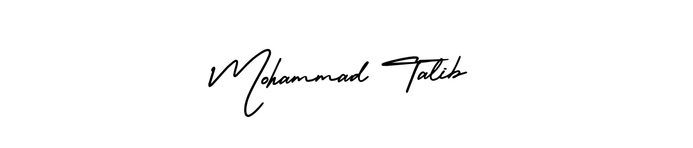 How to make Mohammad Talib name signature. Use AmerikaSignatureDemo-Regular style for creating short signs online. This is the latest handwritten sign. Mohammad Talib signature style 3 images and pictures png