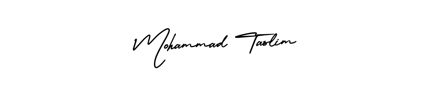 Use a signature maker to create a handwritten signature online. With this signature software, you can design (AmerikaSignatureDemo-Regular) your own signature for name Mohammad Taslim. Mohammad Taslim signature style 3 images and pictures png