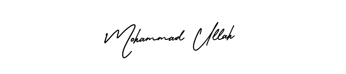 Make a beautiful signature design for name Mohammad Ullah. With this signature (AmerikaSignatureDemo-Regular) style, you can create a handwritten signature for free. Mohammad Ullah signature style 3 images and pictures png