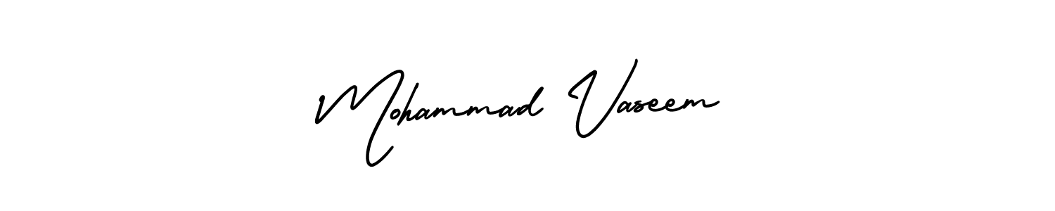 Design your own signature with our free online signature maker. With this signature software, you can create a handwritten (AmerikaSignatureDemo-Regular) signature for name Mohammad Vaseem. Mohammad Vaseem signature style 3 images and pictures png