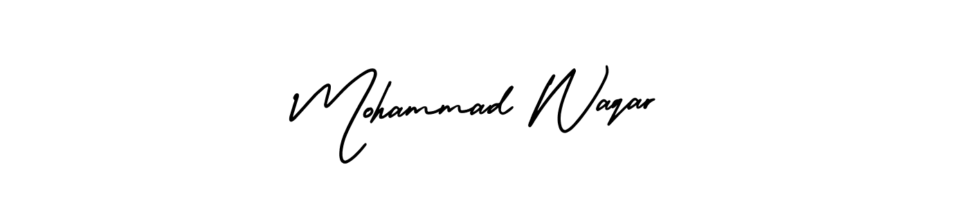 AmerikaSignatureDemo-Regular is a professional signature style that is perfect for those who want to add a touch of class to their signature. It is also a great choice for those who want to make their signature more unique. Get Mohammad Waqar name to fancy signature for free. Mohammad Waqar signature style 3 images and pictures png