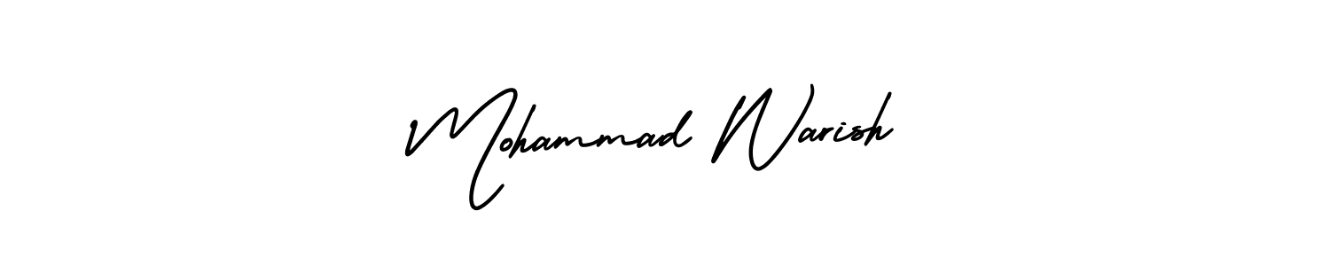 Design your own signature with our free online signature maker. With this signature software, you can create a handwritten (AmerikaSignatureDemo-Regular) signature for name Mohammad Warish. Mohammad Warish signature style 3 images and pictures png