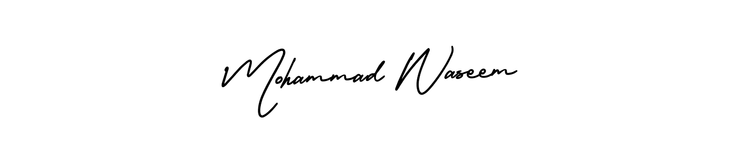 Create a beautiful signature design for name Mohammad Waseem. With this signature (AmerikaSignatureDemo-Regular) fonts, you can make a handwritten signature for free. Mohammad Waseem signature style 3 images and pictures png