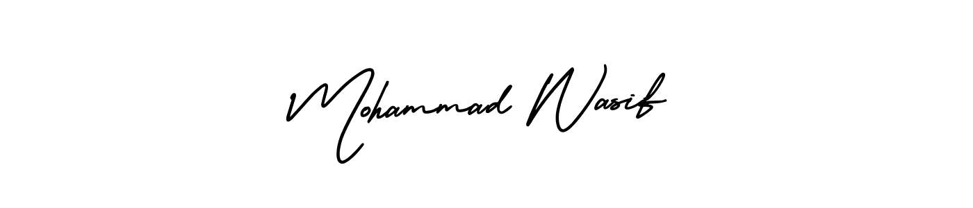 Design your own signature with our free online signature maker. With this signature software, you can create a handwritten (AmerikaSignatureDemo-Regular) signature for name Mohammad Wasif. Mohammad Wasif signature style 3 images and pictures png