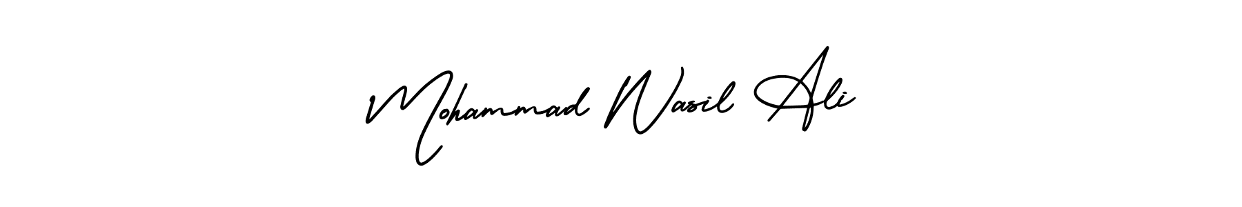 Use a signature maker to create a handwritten signature online. With this signature software, you can design (AmerikaSignatureDemo-Regular) your own signature for name Mohammad Wasil Ali. Mohammad Wasil Ali signature style 3 images and pictures png