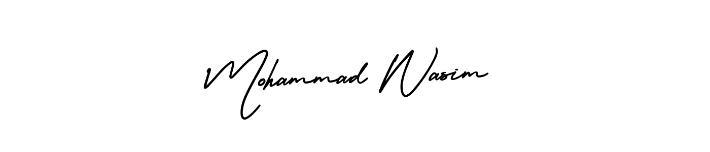 How to make Mohammad Wasim name signature. Use AmerikaSignatureDemo-Regular style for creating short signs online. This is the latest handwritten sign. Mohammad Wasim signature style 3 images and pictures png