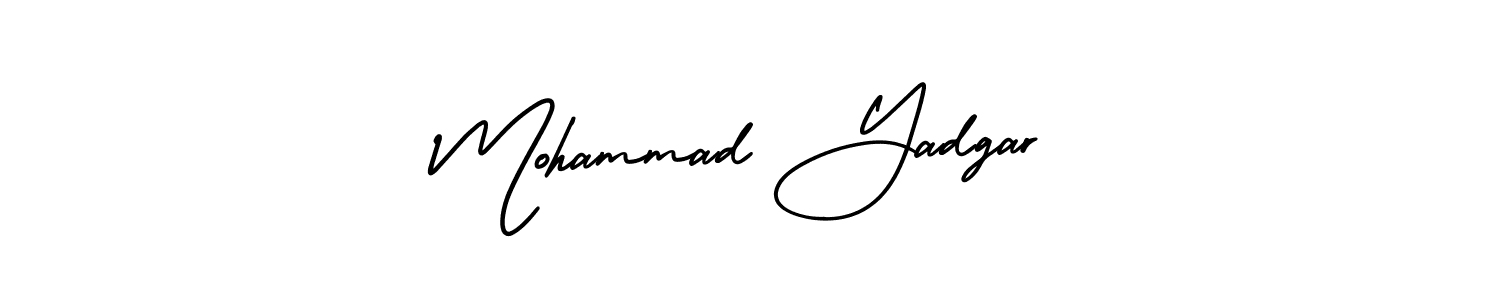 This is the best signature style for the Mohammad Yadgar name. Also you like these signature font (AmerikaSignatureDemo-Regular). Mix name signature. Mohammad Yadgar signature style 3 images and pictures png
