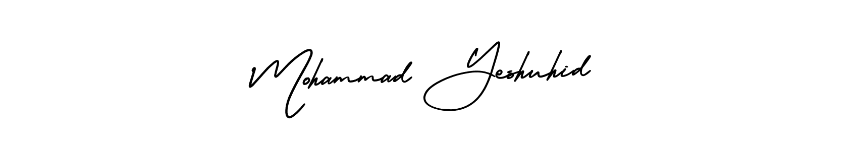 AmerikaSignatureDemo-Regular is a professional signature style that is perfect for those who want to add a touch of class to their signature. It is also a great choice for those who want to make their signature more unique. Get Mohammad Yeshuhid name to fancy signature for free. Mohammad Yeshuhid signature style 3 images and pictures png