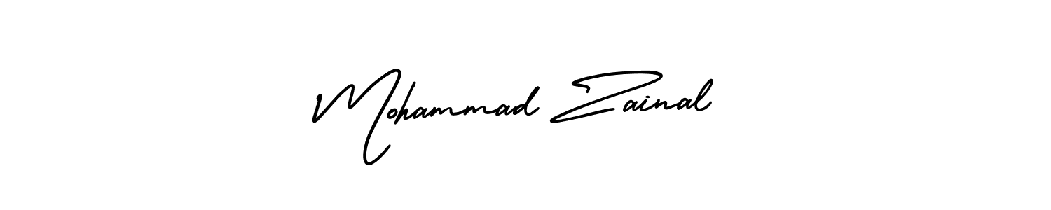 Use a signature maker to create a handwritten signature online. With this signature software, you can design (AmerikaSignatureDemo-Regular) your own signature for name Mohammad Zainal. Mohammad Zainal signature style 3 images and pictures png