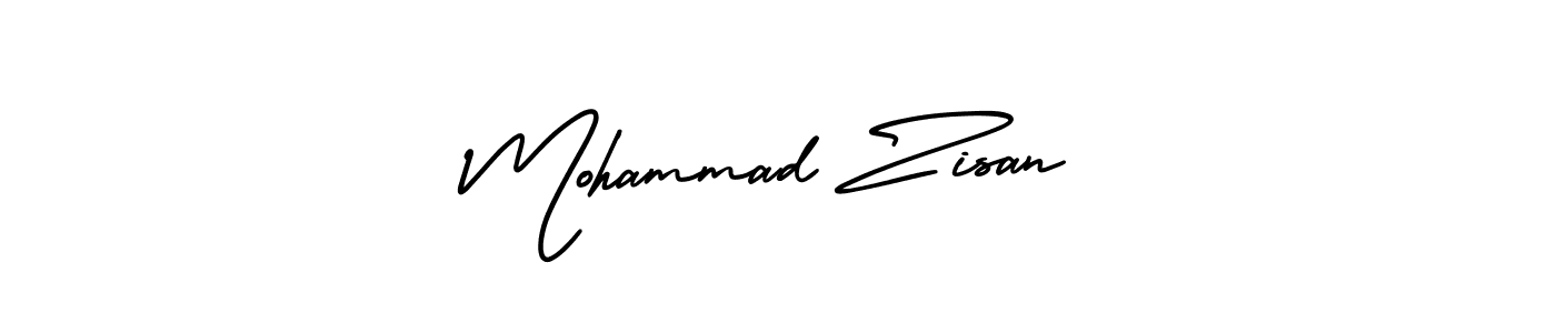 Use a signature maker to create a handwritten signature online. With this signature software, you can design (AmerikaSignatureDemo-Regular) your own signature for name Mohammad Zisan. Mohammad Zisan signature style 3 images and pictures png