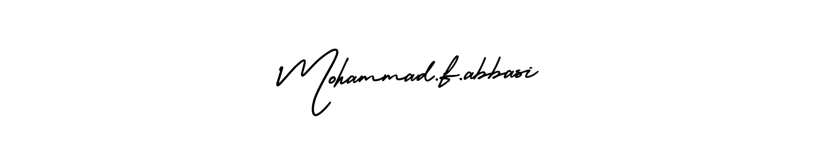 Mohammad.f.abbasi stylish signature style. Best Handwritten Sign (AmerikaSignatureDemo-Regular) for my name. Handwritten Signature Collection Ideas for my name Mohammad.f.abbasi. Mohammad.f.abbasi signature style 3 images and pictures png