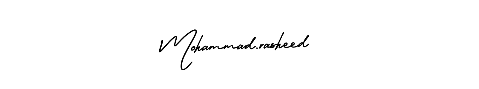This is the best signature style for the Mohammad.rasheed name. Also you like these signature font (AmerikaSignatureDemo-Regular). Mix name signature. Mohammad.rasheed signature style 3 images and pictures png