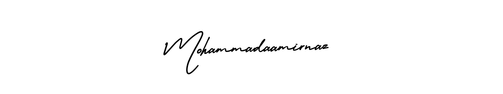 Mohammadaamirnaz stylish signature style. Best Handwritten Sign (AmerikaSignatureDemo-Regular) for my name. Handwritten Signature Collection Ideas for my name Mohammadaamirnaz. Mohammadaamirnaz signature style 3 images and pictures png