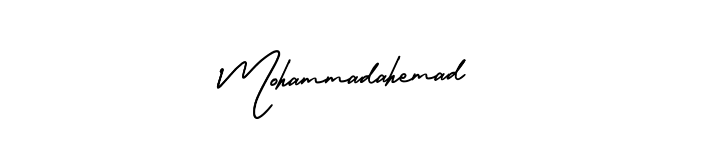 Make a short Mohammadahemad signature style. Manage your documents anywhere anytime using AmerikaSignatureDemo-Regular. Create and add eSignatures, submit forms, share and send files easily. Mohammadahemad signature style 3 images and pictures png