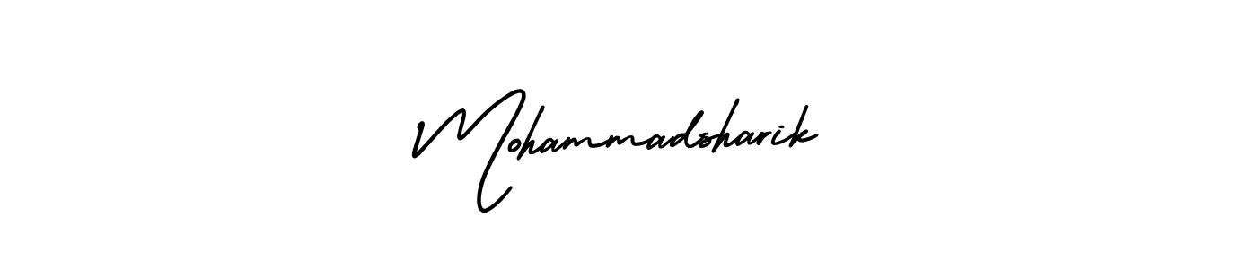 Use a signature maker to create a handwritten signature online. With this signature software, you can design (AmerikaSignatureDemo-Regular) your own signature for name Mohammadsharik. Mohammadsharik signature style 3 images and pictures png