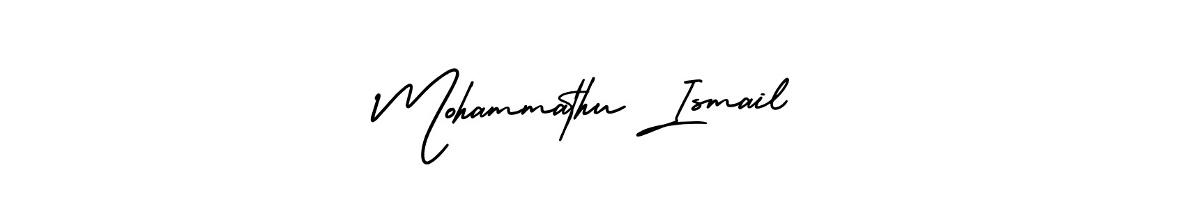 Mohammathu Ismail stylish signature style. Best Handwritten Sign (AmerikaSignatureDemo-Regular) for my name. Handwritten Signature Collection Ideas for my name Mohammathu Ismail. Mohammathu Ismail signature style 3 images and pictures png