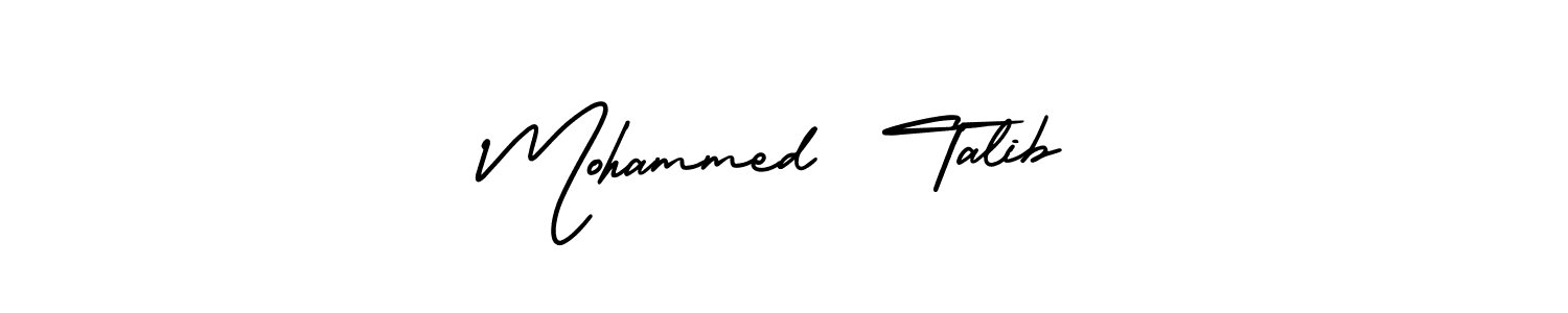 Design your own signature with our free online signature maker. With this signature software, you can create a handwritten (AmerikaSignatureDemo-Regular) signature for name Mohammed  Talib. Mohammed  Talib signature style 3 images and pictures png