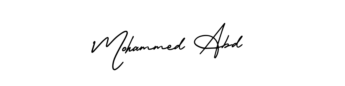 Make a beautiful signature design for name Mohammed Abd. With this signature (AmerikaSignatureDemo-Regular) style, you can create a handwritten signature for free. Mohammed Abd signature style 3 images and pictures png