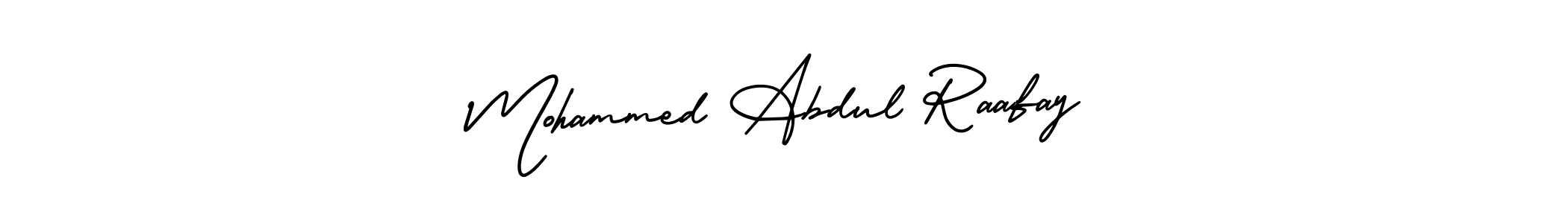 Also You can easily find your signature by using the search form. We will create Mohammed Abdul Raafay name handwritten signature images for you free of cost using AmerikaSignatureDemo-Regular sign style. Mohammed Abdul Raafay signature style 3 images and pictures png
