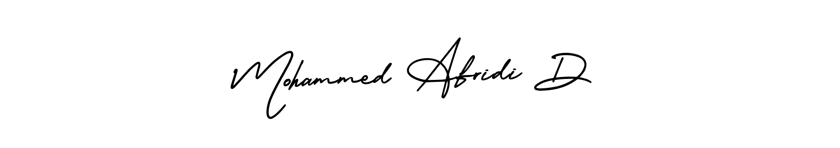 Make a short Mohammed Afridi D signature style. Manage your documents anywhere anytime using AmerikaSignatureDemo-Regular. Create and add eSignatures, submit forms, share and send files easily. Mohammed Afridi D signature style 3 images and pictures png