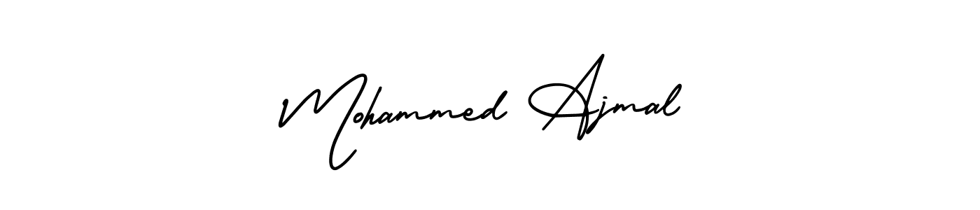 How to Draw Mohammed Ajmal signature style? AmerikaSignatureDemo-Regular is a latest design signature styles for name Mohammed Ajmal. Mohammed Ajmal signature style 3 images and pictures png