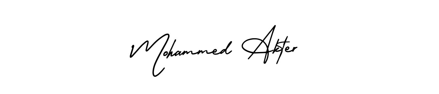 This is the best signature style for the Mohammed Akter name. Also you like these signature font (AmerikaSignatureDemo-Regular). Mix name signature. Mohammed Akter signature style 3 images and pictures png