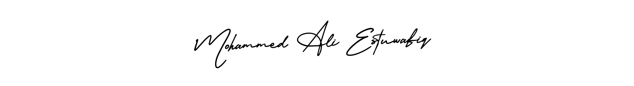 This is the best signature style for the Mohammed Ali Estuwafiq name. Also you like these signature font (AmerikaSignatureDemo-Regular). Mix name signature. Mohammed Ali Estuwafiq signature style 3 images and pictures png