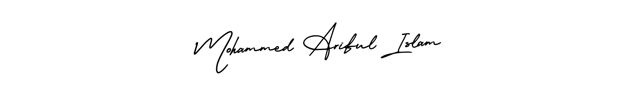 Make a beautiful signature design for name Mohammed Ariful Islam. With this signature (AmerikaSignatureDemo-Regular) style, you can create a handwritten signature for free. Mohammed Ariful Islam signature style 3 images and pictures png