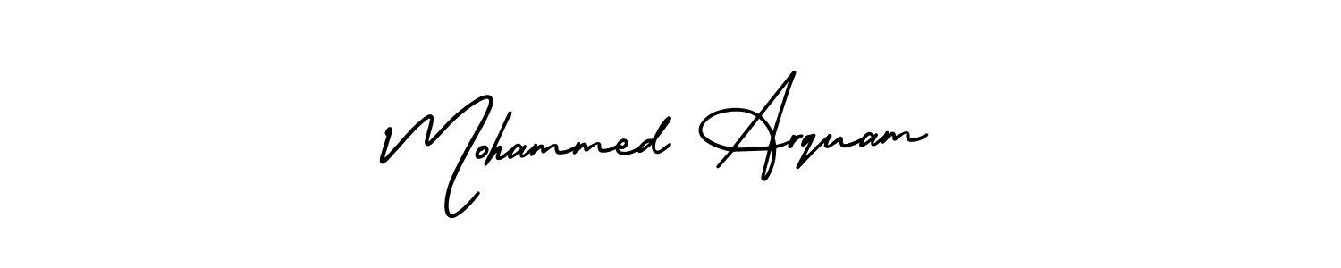 Create a beautiful signature design for name Mohammed Arquam. With this signature (AmerikaSignatureDemo-Regular) fonts, you can make a handwritten signature for free. Mohammed Arquam signature style 3 images and pictures png