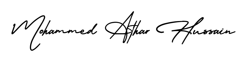 Practice writing Mohammed Athar Hussain with the flow of AmerikaSignatureDemo-Regular lettering. A fantastic source of inspiration for developing your personal signature style. Mohammed Athar Hussain signature style 3 images and pictures png