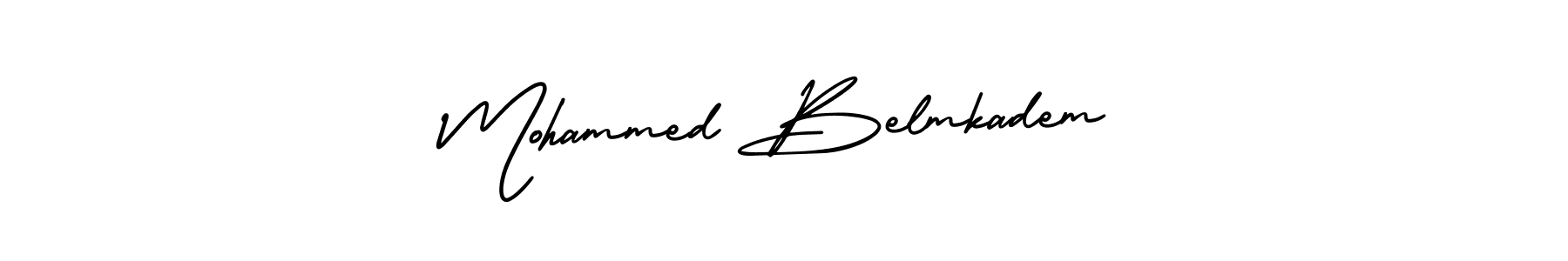 How to make Mohammed Belmkadem name signature. Use AmerikaSignatureDemo-Regular style for creating short signs online. This is the latest handwritten sign. Mohammed Belmkadem signature style 3 images and pictures png