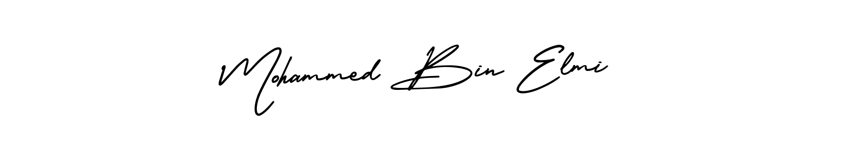 if you are searching for the best signature style for your name Mohammed Bin Elmi. so please give up your signature search. here we have designed multiple signature styles  using AmerikaSignatureDemo-Regular. Mohammed Bin Elmi signature style 3 images and pictures png