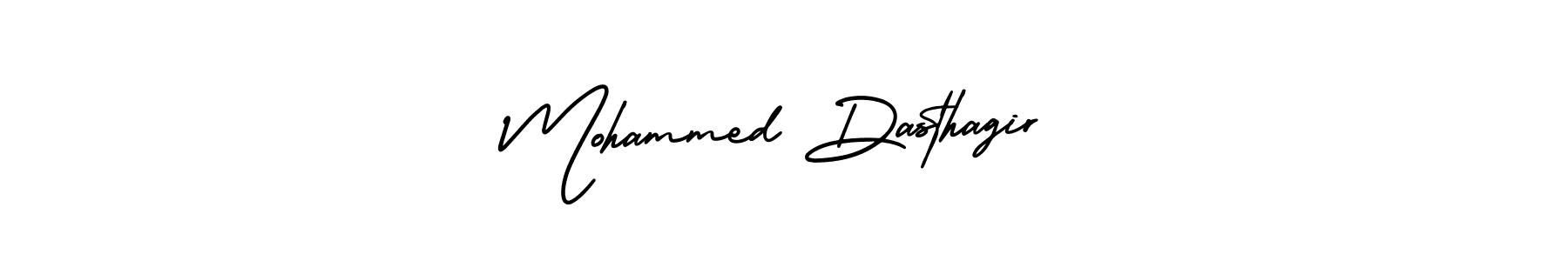 Make a beautiful signature design for name Mohammed Dasthagir. With this signature (AmerikaSignatureDemo-Regular) style, you can create a handwritten signature for free. Mohammed Dasthagir signature style 3 images and pictures png