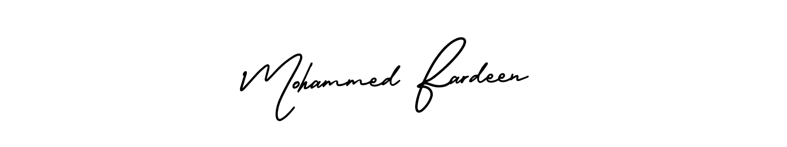 if you are searching for the best signature style for your name Mohammed Fardeen. so please give up your signature search. here we have designed multiple signature styles  using AmerikaSignatureDemo-Regular. Mohammed Fardeen signature style 3 images and pictures png