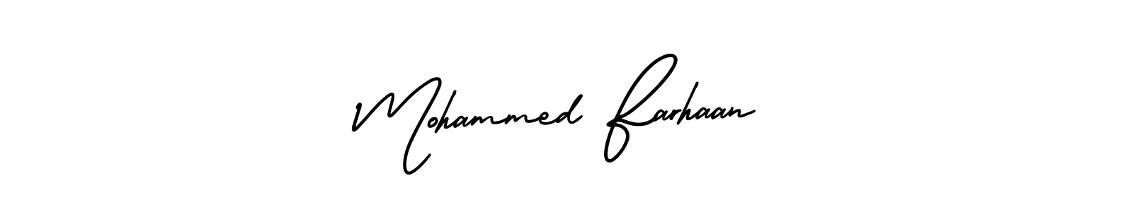 AmerikaSignatureDemo-Regular is a professional signature style that is perfect for those who want to add a touch of class to their signature. It is also a great choice for those who want to make their signature more unique. Get Mohammed Farhaan name to fancy signature for free. Mohammed Farhaan signature style 3 images and pictures png