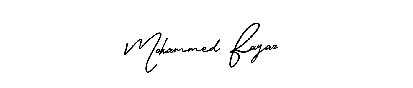 How to Draw Mohammed Fayaz signature style? AmerikaSignatureDemo-Regular is a latest design signature styles for name Mohammed Fayaz. Mohammed Fayaz signature style 3 images and pictures png