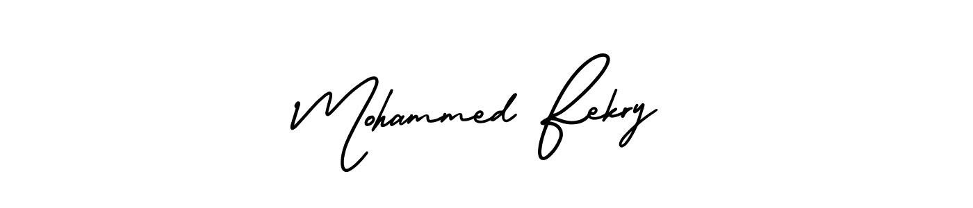 Use a signature maker to create a handwritten signature online. With this signature software, you can design (AmerikaSignatureDemo-Regular) your own signature for name Mohammed Fekry. Mohammed Fekry signature style 3 images and pictures png